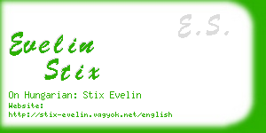 evelin stix business card